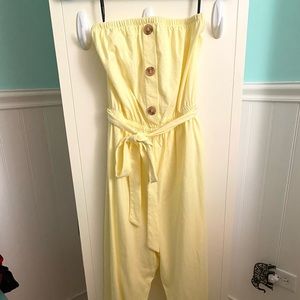 Forever 21, Size S (with tags), Yellow Jumpsuit
